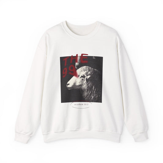 THE 99 Christian Crewneck Sweatshirt | Matthew 18:12–14 Faith Graphic Pullover