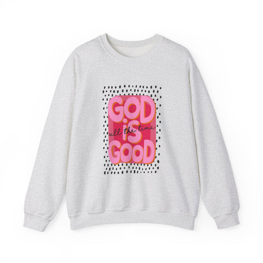 "GOD IS GOOD" Christian Crewneck Sweatshirt | Faith Graphic Pullover