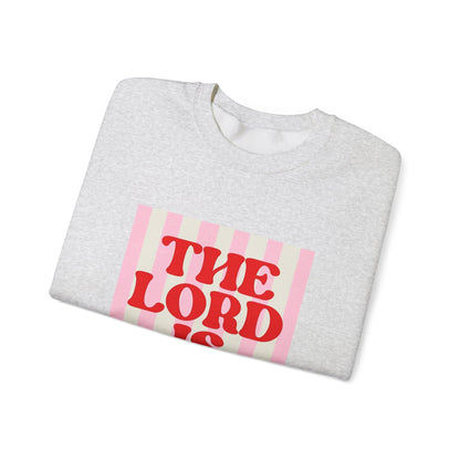 THE "LORD IS GOOD" Christian Crewneck Sweatshirt | Retro Faith Graphic Pullover
