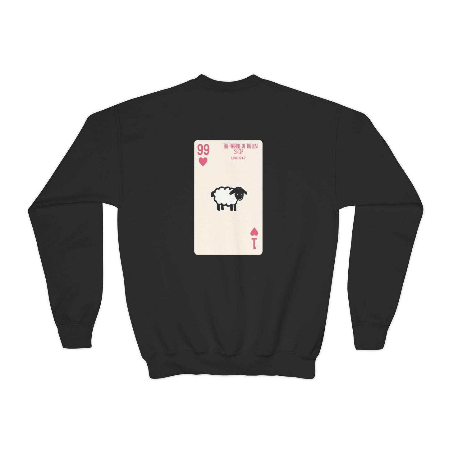 THE 99 Kids Christian Crewneck Sweatshirt | Luke 15:1–7 Faith Graphic Pullover