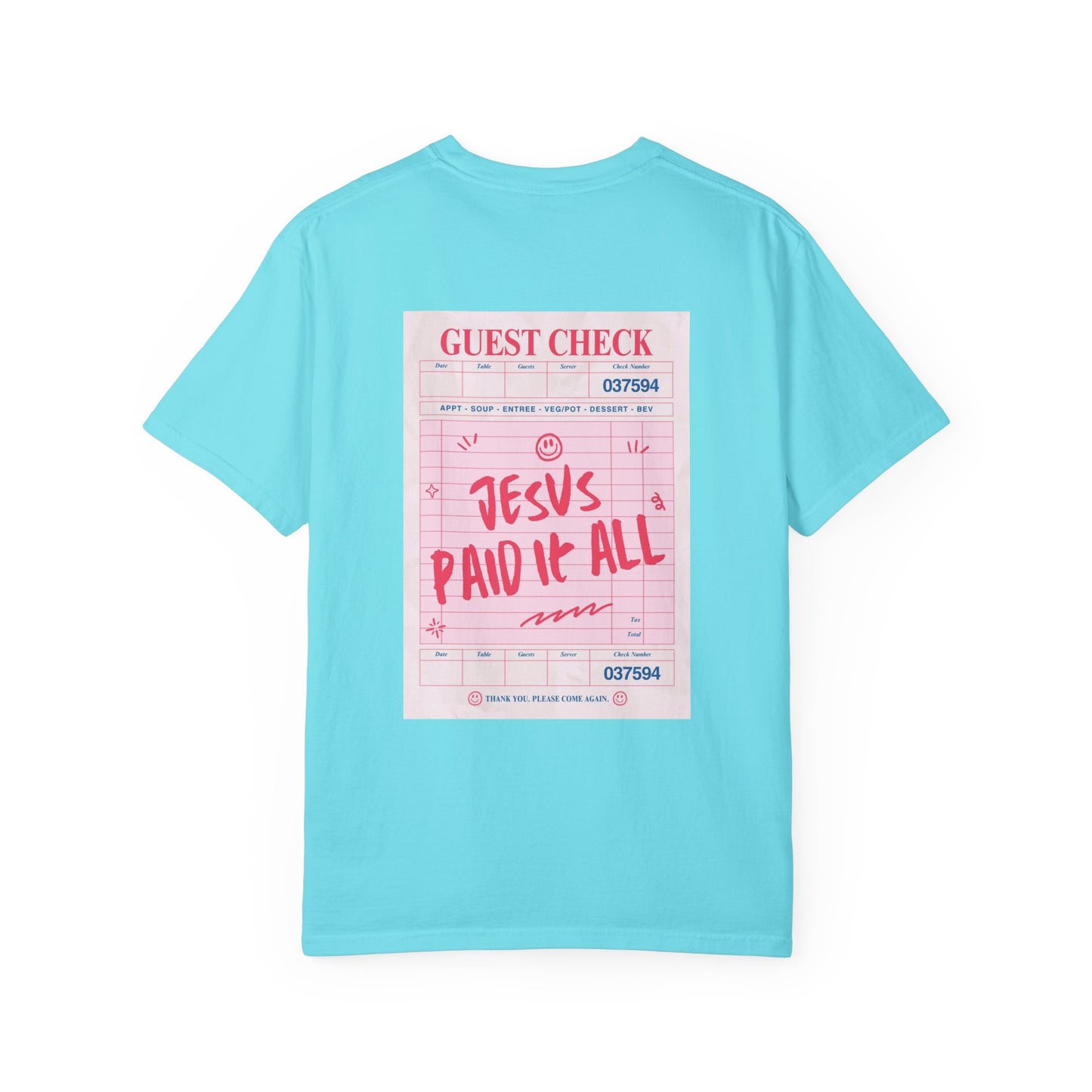 JESUS PAID IT ALL Christian T-Shirt | Retro Faith Graphic Tee | Comfort Colors Shirt