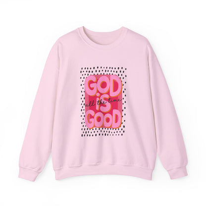 "GOD IS GOOD" Christian Crewneck Sweatshirt | Faith Graphic Pullover