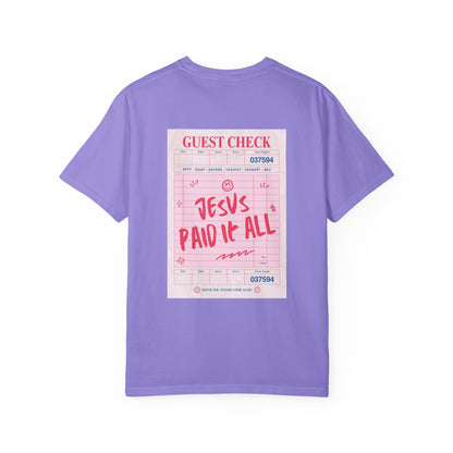 JESUS PAID IT ALL Christian T-Shirt | Retro Faith Graphic Tee | Comfort Colors Shirt
