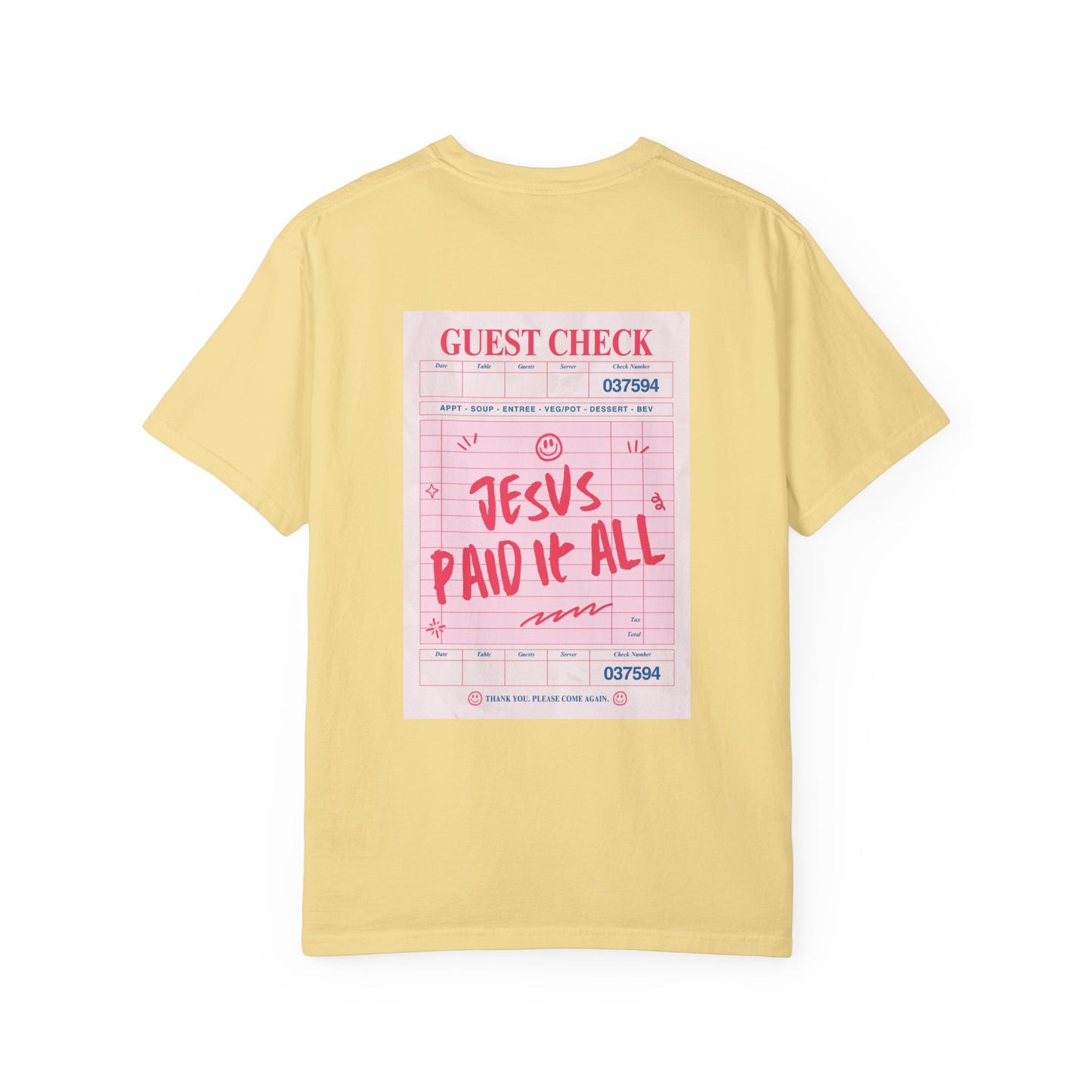 JESUS PAID IT ALL Christian T-Shirt | Retro Faith Graphic Tee | Comfort Colors Shirt