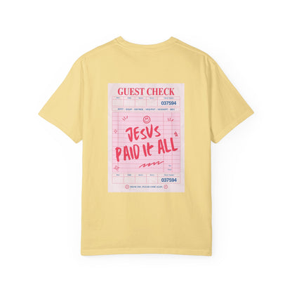 JESUS PAID IT ALL Christian T-Shirt | Retro Faith Graphic Tee | Comfort Colors Shirt