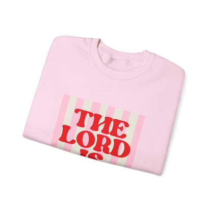 THE "LORD IS GOOD" Christian Crewneck Sweatshirt | Retro Faith Graphic Pullover