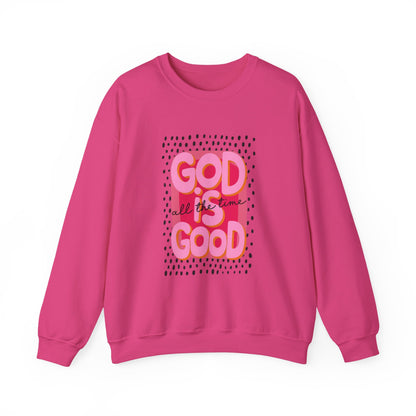 "GOD IS GOOD" Christian Crewneck Sweatshirt | Faith Graphic Pullover