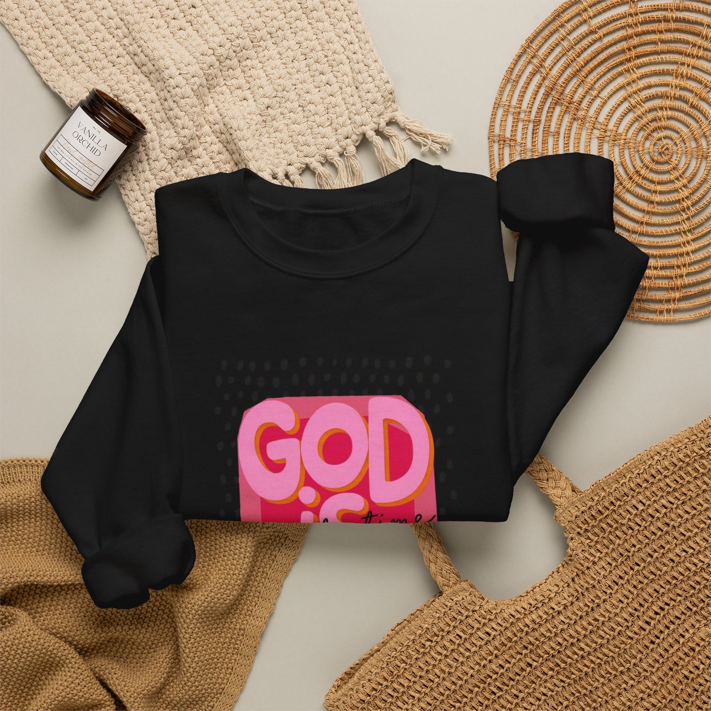"GOD IS GOOD" Christian Crewneck Sweatshirt | Faith Graphic Pullover
