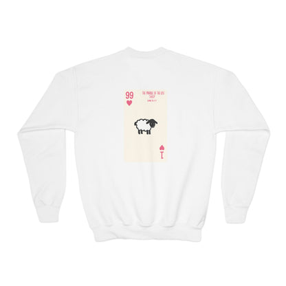 THE 99 Kids Christian Crewneck Sweatshirt | Luke 15:1–7 Faith Graphic Pullover