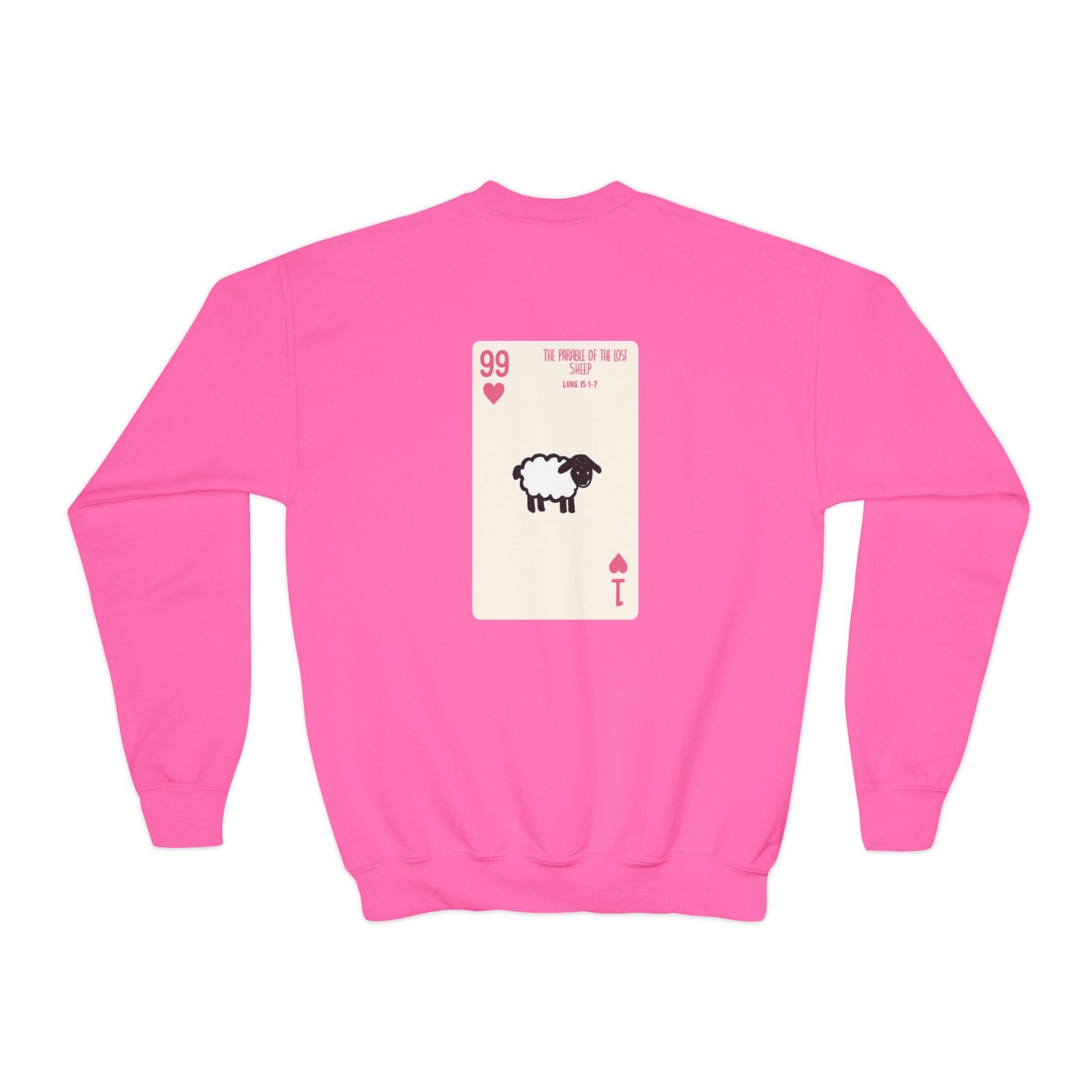 THE 99 Kids Christian Crewneck Sweatshirt | Luke 15:1–7 Faith Graphic Pullover