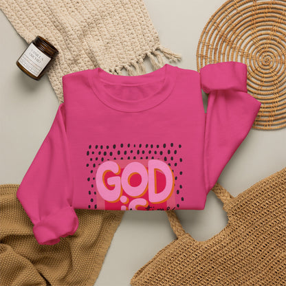 "GOD IS GOOD" Christian Crewneck Sweatshirt | Faith Graphic Pullover