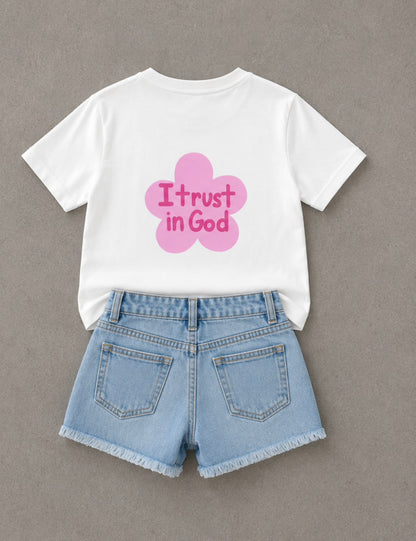 I TRUST IN GOD Kids Christian T-Shirt | Faith Graphic Tee
