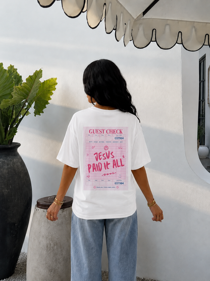 JESUS PAID IT ALL Christian T-Shirt | Retro Faith Graphic Tee | Comfort Colors Shirt