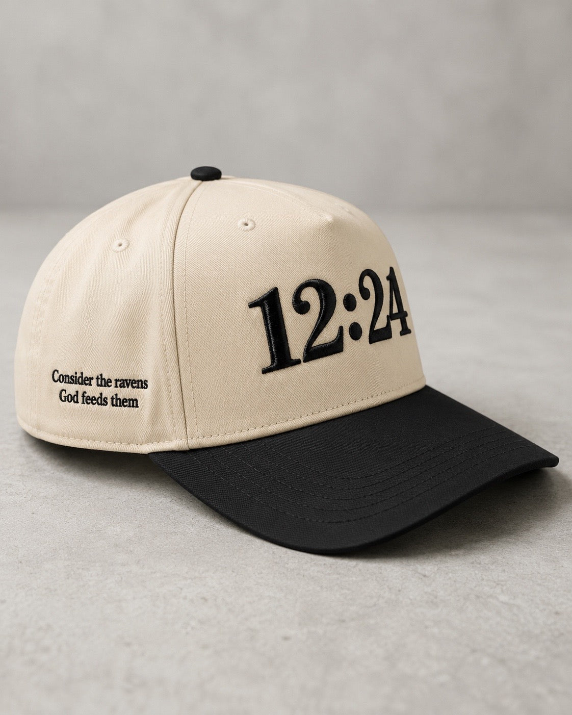 12:24 Embroidered Two-Tone Hat