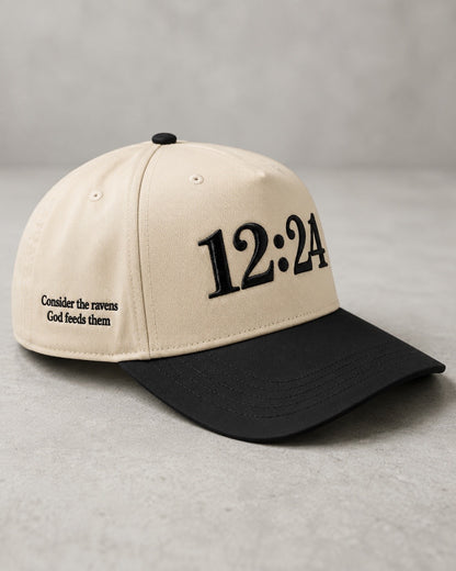 12:24 Embroidered Two-Tone Hat
