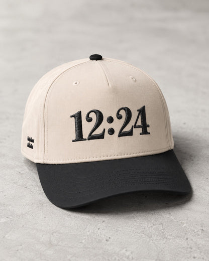 12:24 Embroidered Two-Tone Hat