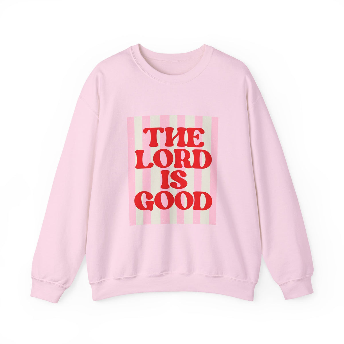 THE "LORD IS GOOD" Christian Crewneck Sweatshirt | Retro Faith Graphic Pullover