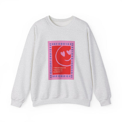 REJOICE ALWAYS Christian Crewneck Sweatshirt | 1 Thessalonians 5:16 Faith Graphic Pullover