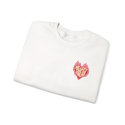 HE LEFT THE 99 FOR ME Christian Crewneck Sweatshirt | Luke 15:1–7 Faith Graphic Pullover