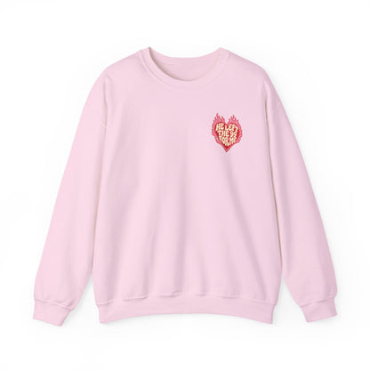 HE LEFT THE 99 FOR ME Christian Crewneck Sweatshirt | Luke 15:1–7 Faith Graphic Pullover