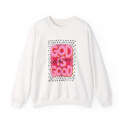 "GOD IS GOOD" Christian Crewneck Sweatshirt | Faith Graphic Pullover
