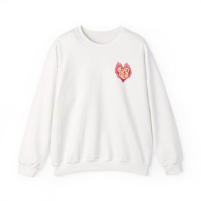 HE LEFT THE 99 FOR ME Christian Crewneck Sweatshirt | Luke 15:1–7 Faith Graphic Pullover