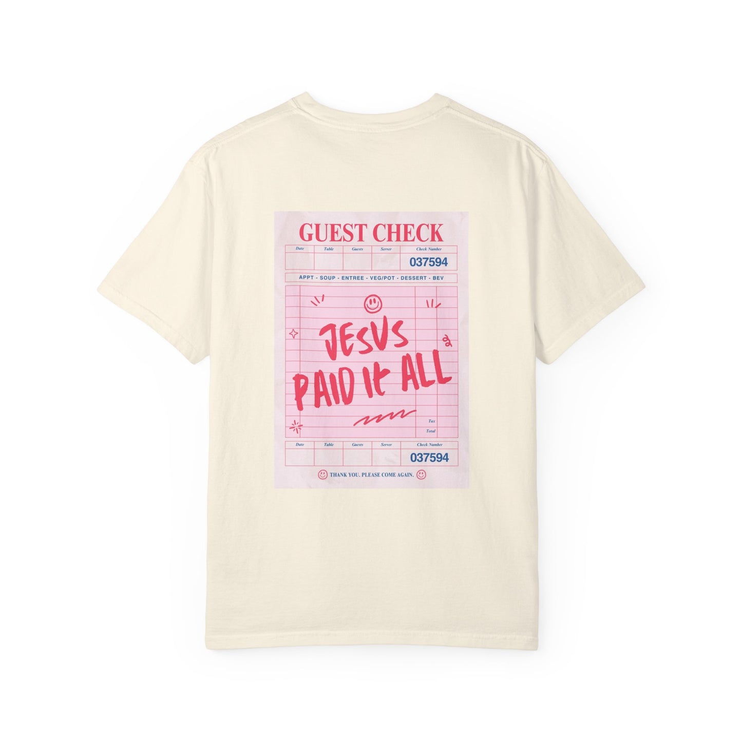 JESUS PAID IT ALL Christian T-Shirt | Retro Faith Graphic Tee | Comfort Colors Shirt