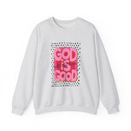 "GOD IS GOOD" Christian Crewneck Sweatshirt | Faith Graphic Pullover