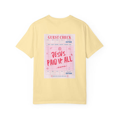 JESUS PAID IT ALL Christian T-Shirt | Retro Faith Graphic Tee | Comfort Colors Shirt